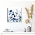 Picture of Ink Blue Flowers II  _GroupedProduct_Square_Canvas_Framed_