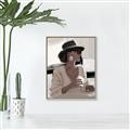 Picture of Café Girl _GroupedProduct_Rectangle_Portrait_Canvas_Framed_
