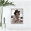 Picture of Café Girl _GroupedProduct_Rectangle_Portrait_Canvas_Framed_