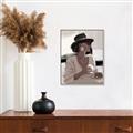 Picture of Café Girl _GroupedProduct_Rectangle_Portrait_Canvas_Framed_