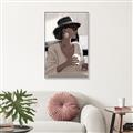 Picture of Café Girl _GroupedProduct_Rectangle_Portrait_Canvas_Framed_
