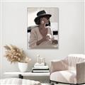 Picture of Café Girl _GroupedProduct_Rectangle_Portrait_Canvas_Framed_