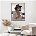 Picture of Café Girl _GroupedProduct_Rectangle_Portrait_Canvas_Framed_