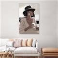 Picture of Café Girl _GroupedProduct_Rectangle_Portrait_Canvas_Framed_
