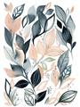 Picture of Pink and Gray Flowers I _GroupedProduct_Rectangle_Portrait_Unframed_Print_Only_