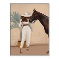 Picture of Fashion and Horse  _GroupedProduct_Rectangle_Portrait_Canvas_Framed_