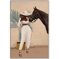 Picture of Fashion and Horse  _GroupedProduct_Rectangle_Portrait_Canvas_Framed_