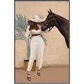 Picture of Fashion and Horse  _GroupedProduct_Rectangle_Portrait_Canvas_Framed_