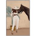 Picture of Fashion and Horse  _GroupedProduct_Rectangle_Portrait_Canvas_Framed_