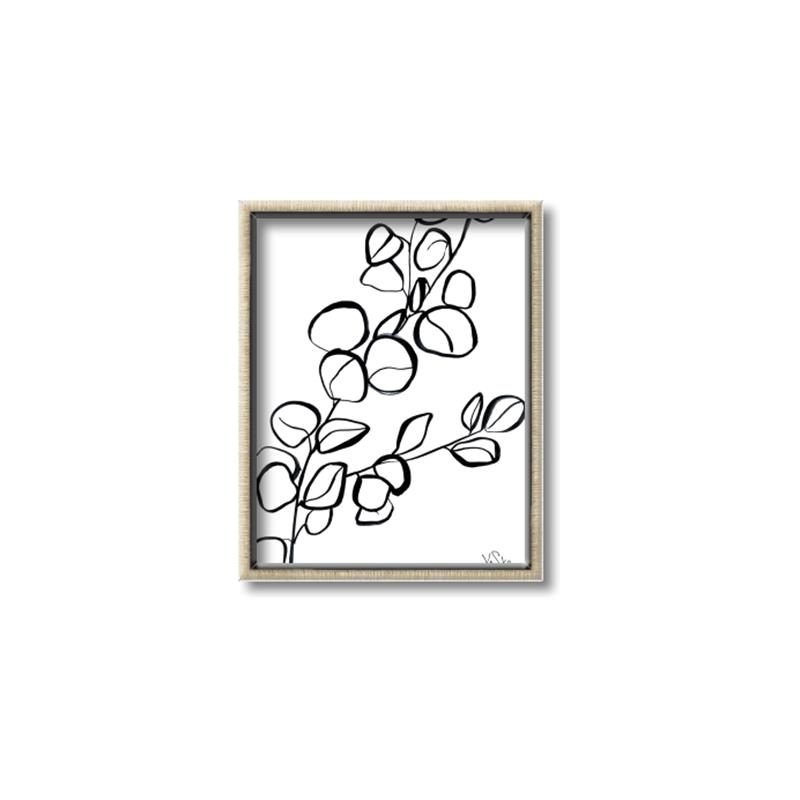 Picture of Leaves Drawing  _GroupedProduct_Rectangle_Portrait_Canvas_Framed_