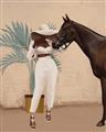 Picture of Fashion and Horse  _GroupedProduct_Rectangle_Portrait_Unframed_Print_Only_