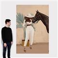 Picture of Fashion and Horse  _GroupedProduct_Rectangle_Portrait_Canvas_