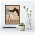 Picture of Fashion and Horse  _GroupedProduct_Rectangle_Portrait_Canvas_Framed_