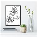 Picture of Leaves Drawing  _GroupedProduct_Rectangle_Portrait_Canvas_Framed_