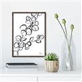 Picture of Leaves Drawing  _GroupedProduct_Rectangle_Portrait_Canvas_Framed_