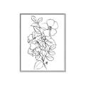 Picture of Flower Drawing _GroupedProduct_Rectangle_Portrait_Canvas_Framed_