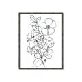 Picture of Flower Drawing _GroupedProduct_Rectangle_Portrait_Canvas_Framed_