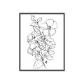Picture of Flower Drawing _GroupedProduct_Rectangle_Portrait_Canvas_Framed_