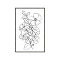 Picture of Flower Drawing _GroupedProduct_Rectangle_Portrait_Canvas_Framed_
