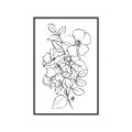 Picture of Flower Drawing _GroupedProduct_Rectangle_Portrait_Canvas_Framed_