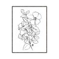 Picture of Flower Drawing _GroupedProduct_Rectangle_Portrait_Canvas_Framed_