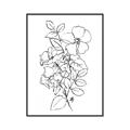 Picture of Flower Drawing _GroupedProduct_Rectangle_Portrait_Canvas_Framed_