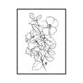 Picture of Flower Drawing _GroupedProduct_Rectangle_Portrait_Canvas_Framed_