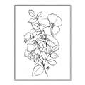Picture of Flower Drawing _GroupedProduct_Rectangle_Portrait_Canvas_Framed_