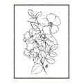 Picture of Flower Drawing _GroupedProduct_Rectangle_Portrait_Canvas_Framed_