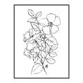 Picture of Flower Drawing _GroupedProduct_Rectangle_Portrait_Canvas_Framed_