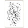 Picture of Flower Drawing _GroupedProduct_Rectangle_Portrait_Canvas_Framed_