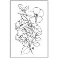 Picture of Flower Drawing _GroupedProduct_Rectangle_Portrait_Canvas_Framed_