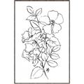 Picture of Flower Drawing _GroupedProduct_Rectangle_Portrait_Canvas_Framed_