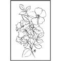 Picture of Flower Drawing _GroupedProduct_Rectangle_Portrait_Canvas_Framed_
