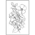 Picture of Flower Drawing _GroupedProduct_Rectangle_Portrait_Canvas_Framed_
