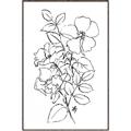 Picture of Flower Drawing _GroupedProduct_Rectangle_Portrait_Canvas_Framed_