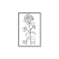 Picture of Single Hydrangea Drawing _GroupedProduct_Rectangle_Portrait_Canvas_Framed_