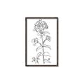 Picture of Single Hydrangea Drawing _GroupedProduct_Rectangle_Portrait_Canvas_Framed_