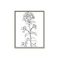 Picture of Single Hydrangea Drawing _GroupedProduct_Rectangle_Portrait_Canvas_Framed_