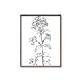 Picture of Single Hydrangea Drawing _GroupedProduct_Rectangle_Portrait_Canvas_Framed_