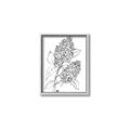 Picture of Panicle Hydrangea Drawing _GroupedProduct_Rectangle_Portrait_Canvas_Framed_