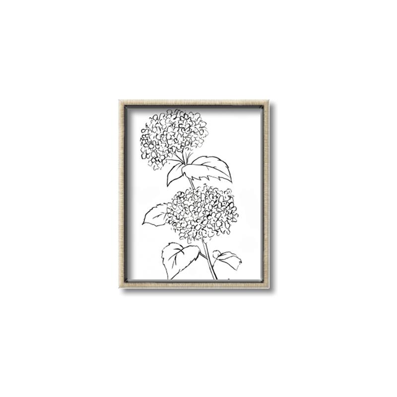 Picture of French Hydrangea Drawing _GroupedProduct_Rectangle_Portrait_Canvas_Framed_