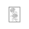 Picture of French Hydrangea Drawing _GroupedProduct_Rectangle_Portrait_Canvas_Framed_