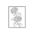 Picture of French Hydrangea Drawing _GroupedProduct_Rectangle_Portrait_Canvas_Framed_