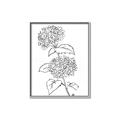 Picture of French Hydrangea Drawing _GroupedProduct_Rectangle_Portrait_Canvas_Framed_