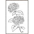 Picture of French Hydrangea Drawing _GroupedProduct_Rectangle_Portrait_Canvas_Framed_