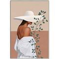Picture of Side Fashion with Leaves _GroupedProduct_Rectangle_Portrait_Canvas_Framed_