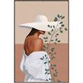 Picture of Side Fashion with Leaves _GroupedProduct_Rectangle_Portrait_Canvas_Framed_