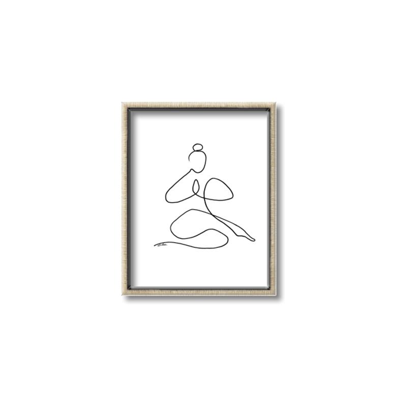 Picture of Yoga Pose I _GroupedProduct_Rectangle_Portrait_Canvas_Framed_