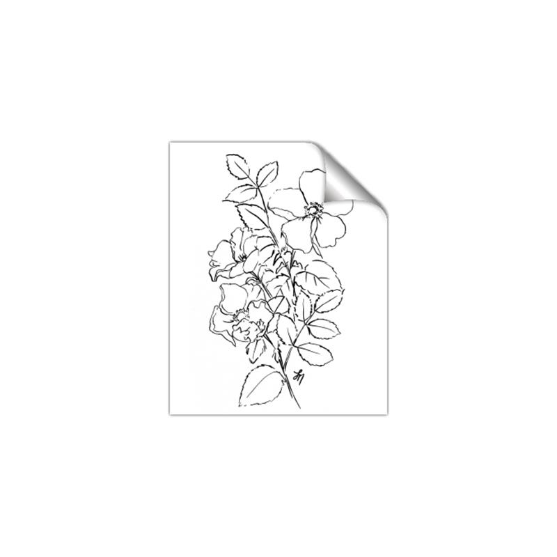 Picture of Flower Drawing _GroupedProduct_Rectangle_Portrait_Unframed_Print_Only_